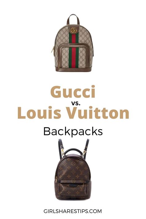 gucci x louis vuitton backpack|Gucci vs Louis Vuitton clothing.